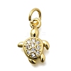 Brass Micro Pave Cubic Zirconia Pendants KK-Z093-15G-1