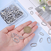 DICOSMETIC 120Pcs 4 Style 304 Stainless Steel Linking Rings STAS-DC0004-29-2