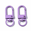 Spray Painted Eco-Friendly Alloy Swivel Snap Hooks Clasps PALLOY-T080-02F-NR-2