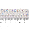 AB Color Plated Transparent Electroplate Beads Strands EGLA-H104-06I-4