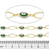 Rack Plating Brass Enamel Link Chains CHC-P012-11G-02-2