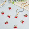 8Pcs Spray Painted Brass Pendants KK-BBC0020-57-3