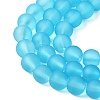 Baking Paint Transparent Glass Beads Strands X-GLAA-S031-12mm-37-3