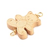 Spray Painted Wood Connector Charms PALLOY-JF01427-14-3