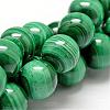 Natural Malachite Bead Strands G-O143-10-12mm-1