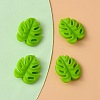 Monstera Leaf Food Grade Eco-Friendly Silicone Focal Beads FIND-YW0004-01-2