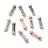 Mixed Gemstone Chip Glass Bottle Big Pendants G-P482-01P-1