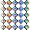 30Pcs Rainbow Iridescent Printed Opaque Acrylic Beads OACR-TA0001-73B-2