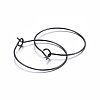 304 Stainless Steel Hoop Earring Settings X-STAS-H467-01B-25MM-2