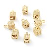 Brass Micro Pave Clear Cubic Zirconia Pendants ZIRC-J041-17-1