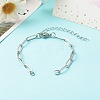 304 Stainless Steel Paperclip Chains Bracelet Making AJEW-JB01038-02-2