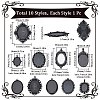 10Pcs 10 Styles Oval Alloy Pendants Cabochon Settings FIND-SC0009-96-2
