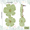 1 Pair Alloy Raffia Grass Stud Earrings EJEW-SP0001-19A-2