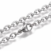304 Stainless Steel Cable Chain Anklets X-AJEW-H100-01P-2