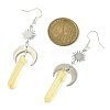 Natural Quartz Crystal Nuggets Dangle Earrings EJEW-TA00263-3