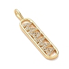 Mother's Day Brass Micro Pave Clear Cubic Zirconia Pendants KK-T084-01B-G-2