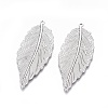 Tibetan Style Alloy Leaf Large Pendants LS-TIBEP-S607-AS-LF-1