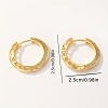 Elegant Stainless Steel Clear Cubic Zirconia Hoop Earrings OV8989-4