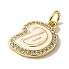 Brass Micro Pave Cubic Zirconia Pendants KK-K354-02G-D-2