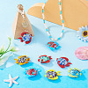 6Pcs 6 Colors Handmade Lampwork Pendants LAMP-TA0002-67C-6