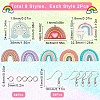 SUNNYCLUE 16Pcs 8 Styles Rainbow Acrylic Charm Dangle Earring Making Kits DIY-SC0021-38-2