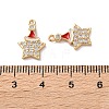Brass Micro Pave Cubic Zirconia Pendants X1-KK-D420-01G-05-3