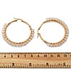 Beaded Hoop Earrings X-EJEW-JE03830-03-5
