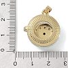 Brass Micro Pave Cubic Zirconia with Glass Pendents KK-Q815-02G-06-3