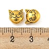 Tibetan Style Alloy Kitten Beads TIBEP-GC178-AG-RS-3