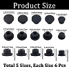 30Pcs 5 Styles Silicone Hole Plugs AJEW-GF0011-63E-2