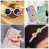 30Pcs 6 Colors Resin Cabochons RESI-YW0005-98-6