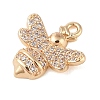 Brass with Clear Cubic Zirconia Charms KK-N256-25F-G-2