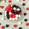 Rubberized Style Imitated Silicone Acrylic Beads MACR-PA0001-06B-05-7