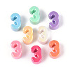 UV Plating Opaque Acrylic European Beads PACR-T017-10C-1