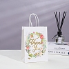 Thank You Flower Printed Paper Gift Tote Bags with Handles PW-WG6D45A-03-1