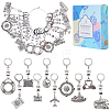 Journey Theme Alloy Pendant Locking Stitch Markers HJEW-SC00072-1