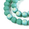 Frosted Opaque Glass Beads Strands GLAA-T032-P8mm-MBB12A-3