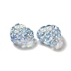 Transparent Acrylic Waffle Beads OACR-E016-01E-3