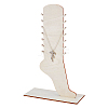 Desktop Wooden Anklet Organizer Display Stands ODIS-WH0086-190-1