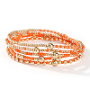 Gold Beaded Friendship Bracelet Set Handmade Stacking Jewelry for Women TB4137-6-1