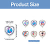 20Pcs Polymer Clay Heart & CCB Frame Links Connector Charms CLAY-TADJ0001-07-4