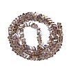 Electroplate Transparent Glass Beads Strands EGLA-Q139-01A-A06-2