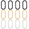 12Pcs 3 Colors Zinc Alloy Spring Gate Rings FIND-HS0001-39-1