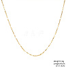 Gold Plated Stainless Steel  Dapped Chain Necklace  BK0244-2-1