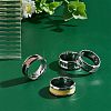 Unicraftale 12Pcs Stainless Steel Grooved Finger Ring Settings STAS-UN0038-94C-3