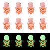 12Pcs Luminous Translucent Resin Sea Animal Cabochons RESI-TA0004-56C-1