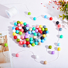 DICOSMETIC 75pcs 15 Colors Food Grade Eco-Friendly Silicone Beads SIL-DC0001-02-5