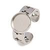 Hollow Cross 304 Stainless Steel Cuff Ring Components SA-CBA098D-02P-B-1