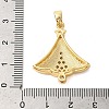 Christmas Theme Rack Plating Brass Cubic Zirconia Pendants KK-K385-119G-02-3