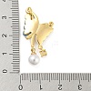 Brass with Cubic Zirconia and Plastic Pendants KK-Z032-01C-G-3